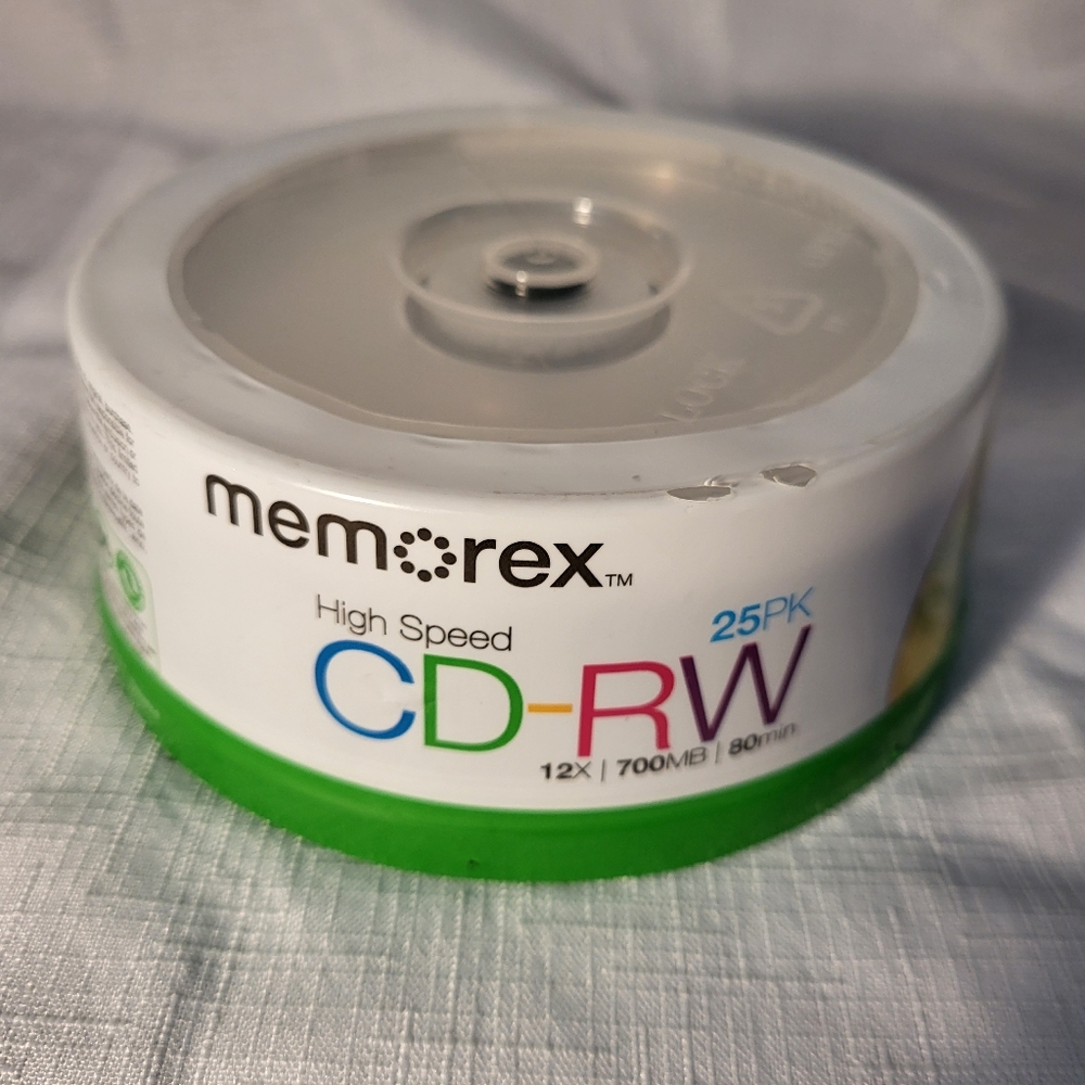 Memorex 25PK Spindle High Speed CD-RW 12X 700MB 80min Rewritable NEW
